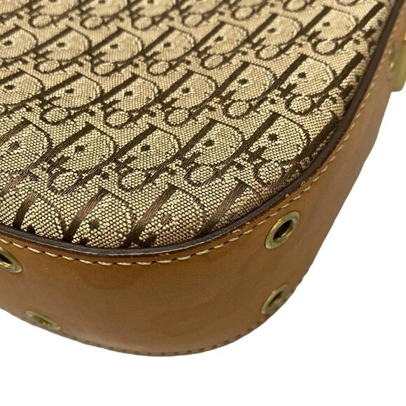 Auth DIOR/ChristianDior Street Chic, Trotter - Beige Brown Jacquard Leather - Picture 3 of 16